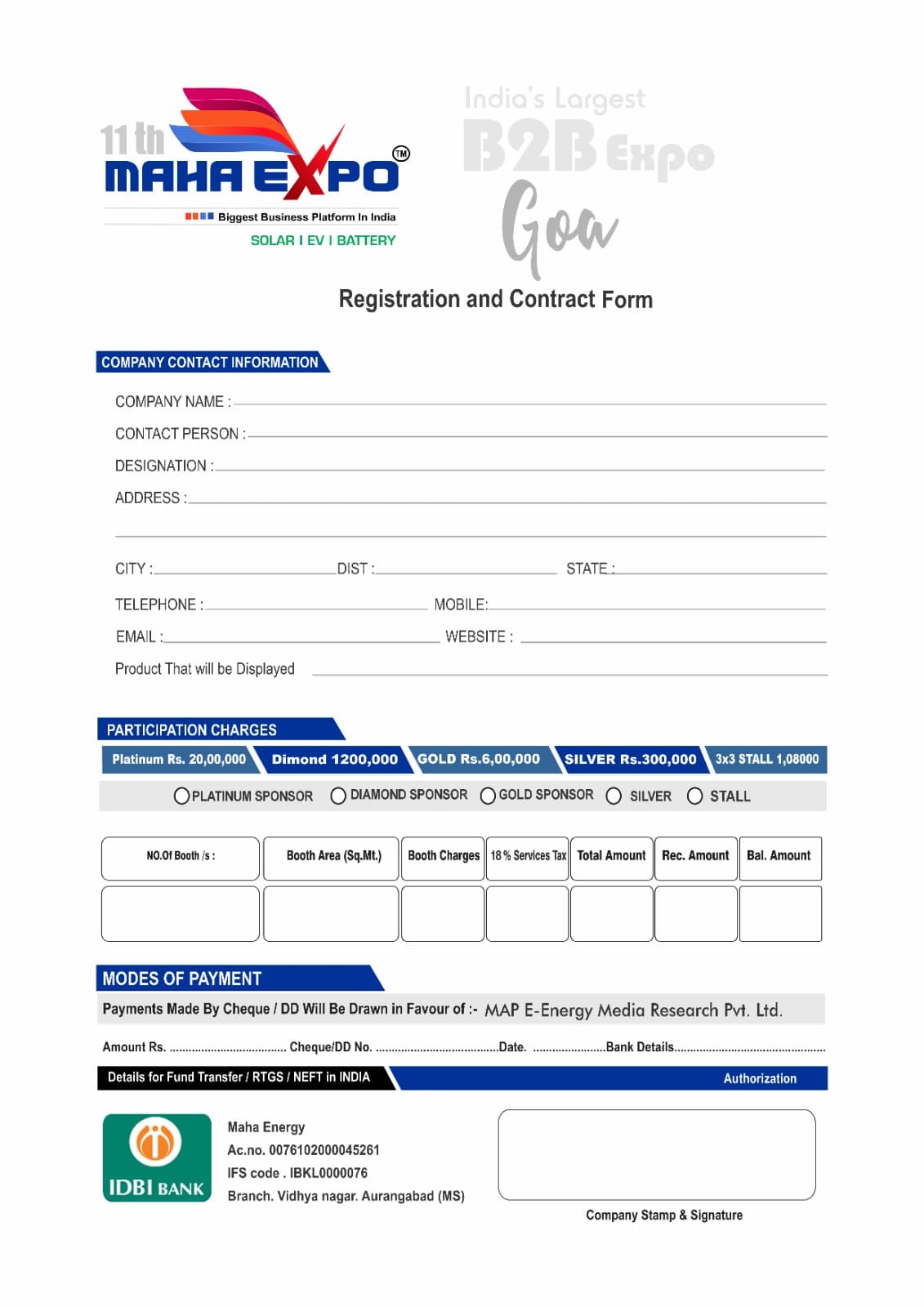 Registration and contract reference