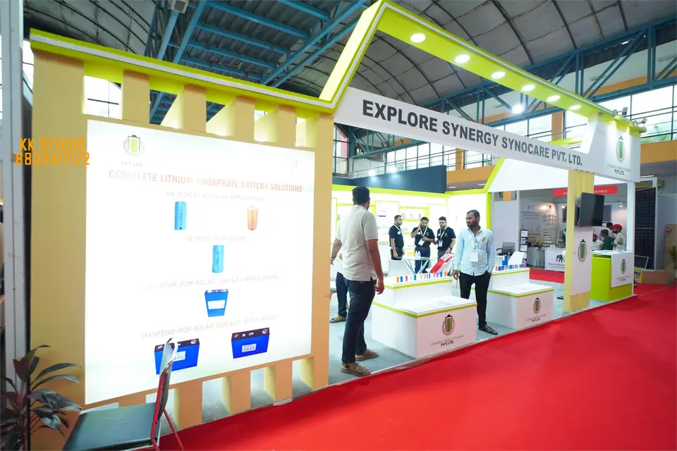 Battery and storage exhibitor booth at Maha Expo